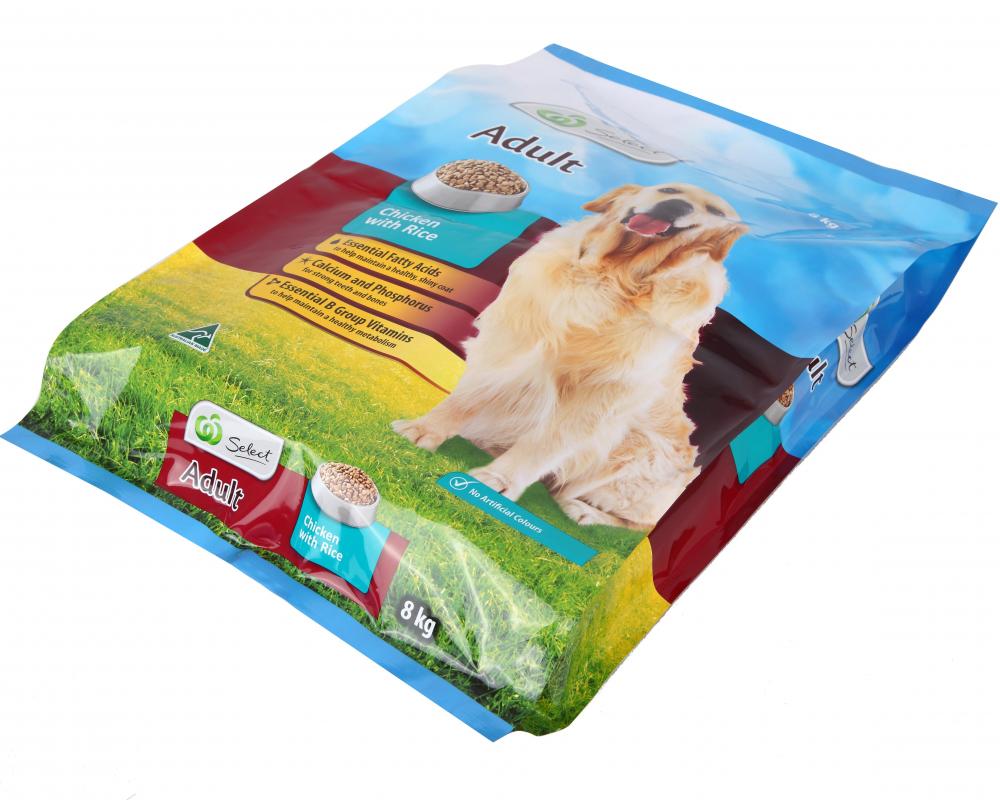 Bolsa de sello cuádruple para envasado de alimentos para mascotas