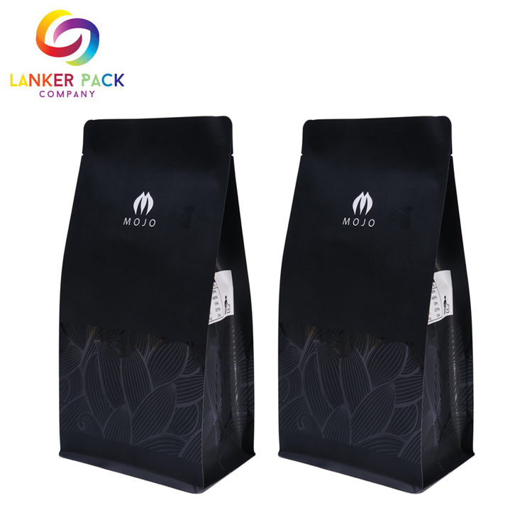 Bolsa de plástico de fondo cuadrado de alta calidad para café