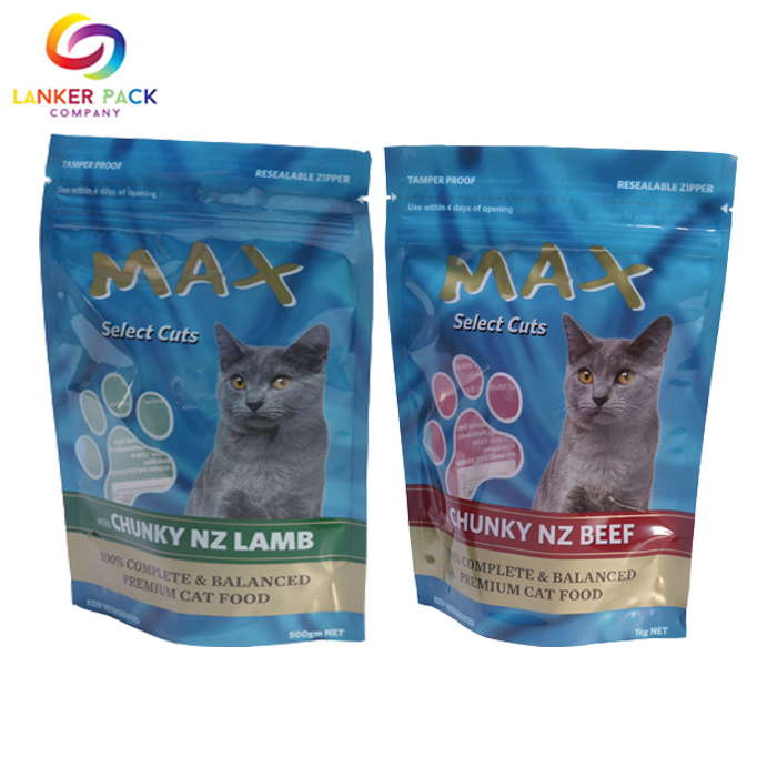 Proveedores de bolsas de alimentos para mascotas de aluminio laminado personalizado de calidad