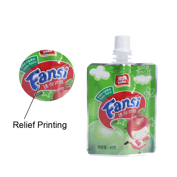 Embalaje e impresión de jugo de bolsa de plástico líquido
